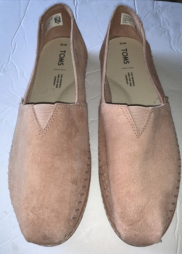 TOMS Envoltura de Cuero de Gamuza Rosa Arena Para Mujer Alpargatas Talla 10 | eBay