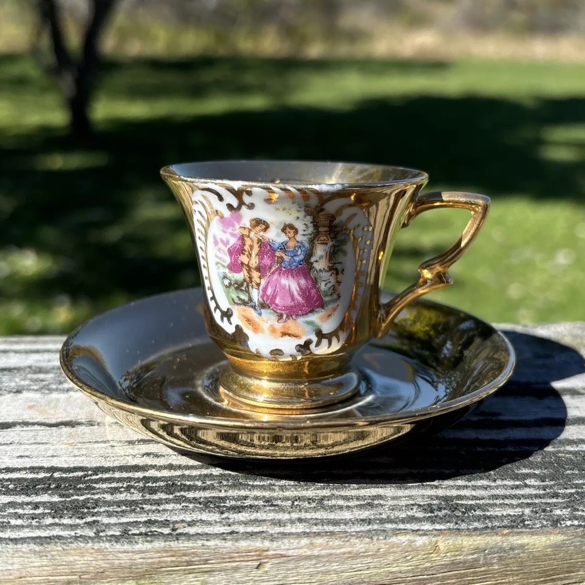 INARCO 皿 Vintage Inarco Gold Teacup Saucer Japan Victorian Design E-1240 | eBay