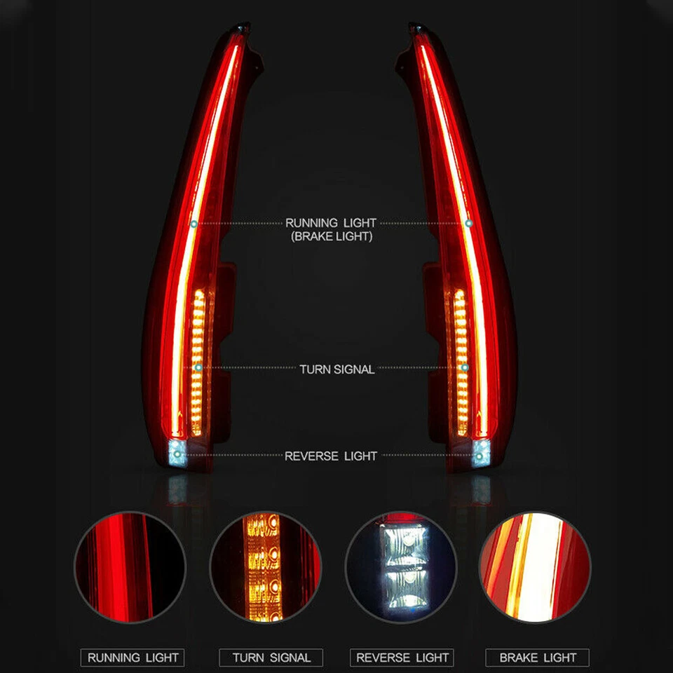 Par de luces traseras LED traseras derechas para Tahoe GMC Yukon Chevrolet Suburban 2007-14 Foto 3 de 4