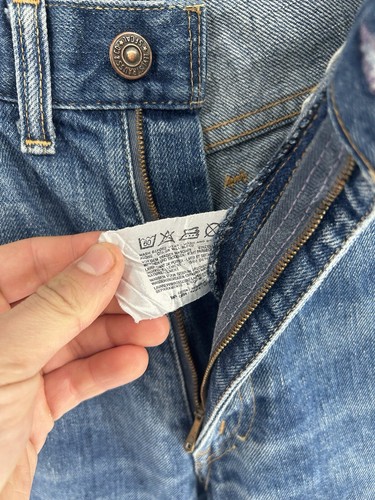 1970s Levis Big E Jeans Orange tab flares Made in USA original W32 L30.5 - Picture 10 of 12