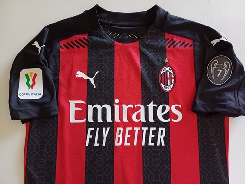 MAGLIA MILAN MATCH WORN CASTILLEJO MILAN 20/21 SHIRT MILAN TIM CUP JERSEY MILAN - Foto 2 di 10