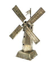 Judaica Besamimb&uuml;chse Silber Holland Windm&uuml;hle 19 Jh.