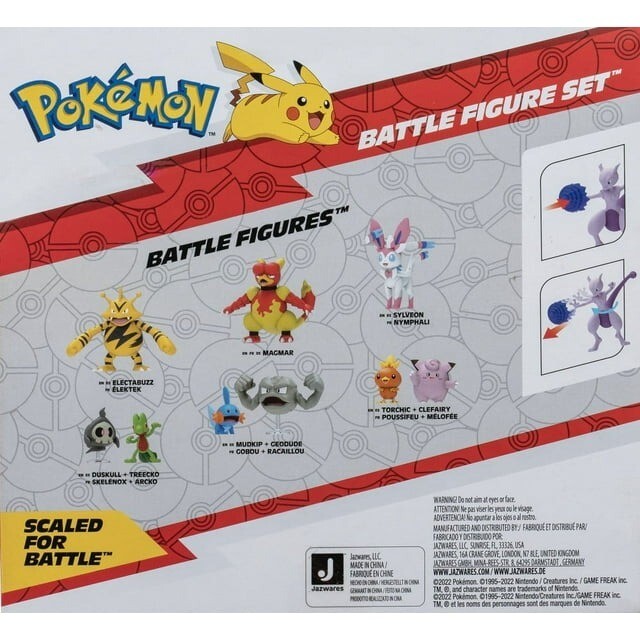 POKEMON BATTLE FIGURE 2 PACK - Features 2-Inch Mew & 4.5-Inch