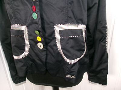 Veste Blazer Desigual Bleu Marine Brodé - Taille XL (44/46) - Polyester Doublé Coton - Occasion Très Bon état