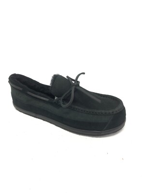 UGG Men's Parkdale Moc Toe Black Suede Slippers Shoes 1120924