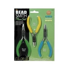 Jewelry PLIER 3 Piece Tool Set ~ Round Nose, Chain Nose, Side-cutter Pro Quality