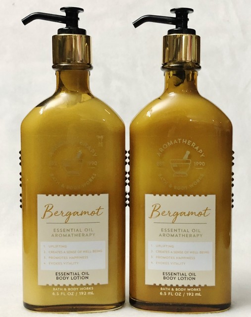 2 Bath & Body Works Aromatherapy BERGAMOT Essential Oil Body Lotion 6.5