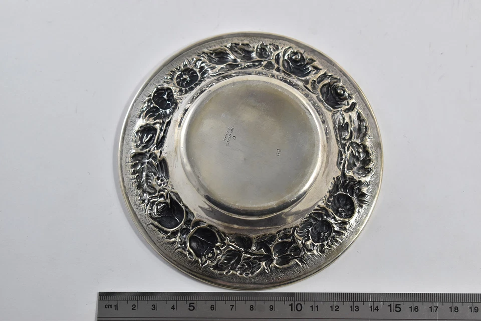Sterling Silver Stieff Sterling Rose Repousse Berry Candy Bowl 53 *59 - Image 4 of 4