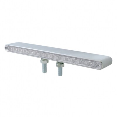 United Pacific 14 Amber & Red LED Chrome 12'' Dual Side Light Bar 39205