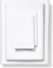 - 1000 Thread Count 100 Egyptian Cotton King Size 4 Pc White Sheet Set 18 in...
