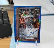 🔥2024 Topps Chrome Coby Mayo Rookie Autograph Blue LOGOFRACTOR Serial #/150