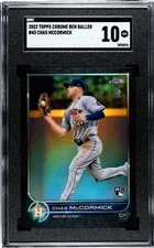 2022 Topps Chrome Ben Baller #43 Chas McCormick RC SGC 10 Gem Mint