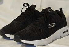 Skechers Men's Arch Fit Paradyme Blk/Wht Lace Up Sneakers   Size 13 232041WW 