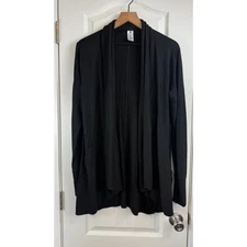 Active Life Women's Black Modal Open Front Cardigan Size S Small