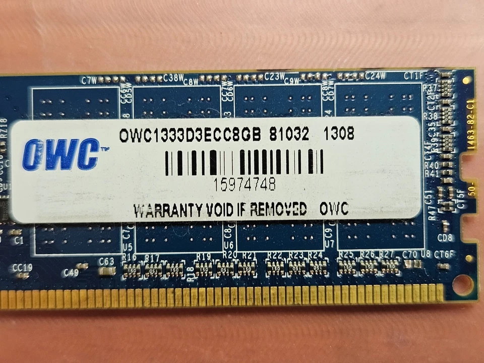 Memoria 4X 8Gb (32Gb) OWC PC3-10600 1333Mhz OWC1333D3W8M32K ECC MAC Foto 3 de 4