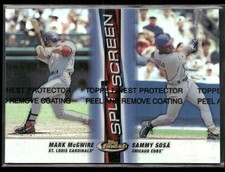 1999 Topps Finest Split Screen DUAL REFRACTOR #SS1 Mark Mcgwire / Sammy Sosa