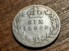 VICTORIA  SILVER SIXPENCE 1899