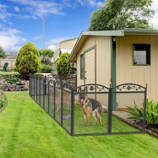 8 Panels DIY Heavy Duty Dog Playpen Pen Outdoor Indoor Dog Puppy Metal Fence wit