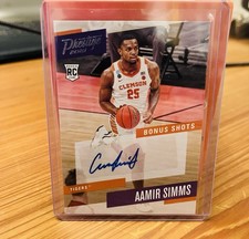 2021-22 Panini Chronicles- Prestige Bonus Shots AUTO Aamir Simms #PBAMS Orange