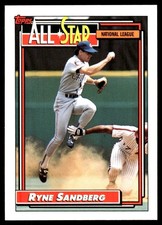 Ryne Sandberg 1992 Topps #387 Chicago Cubs MLB READ FREE SHIPPING AutographDen