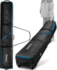 Wheeled Snowboard Bag, Adjustable 175-190cm, Fully Padded, Waterproof