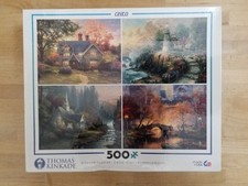 Thomas Kinkade Set of 4 500 Pc Jigsaw Puzzles...