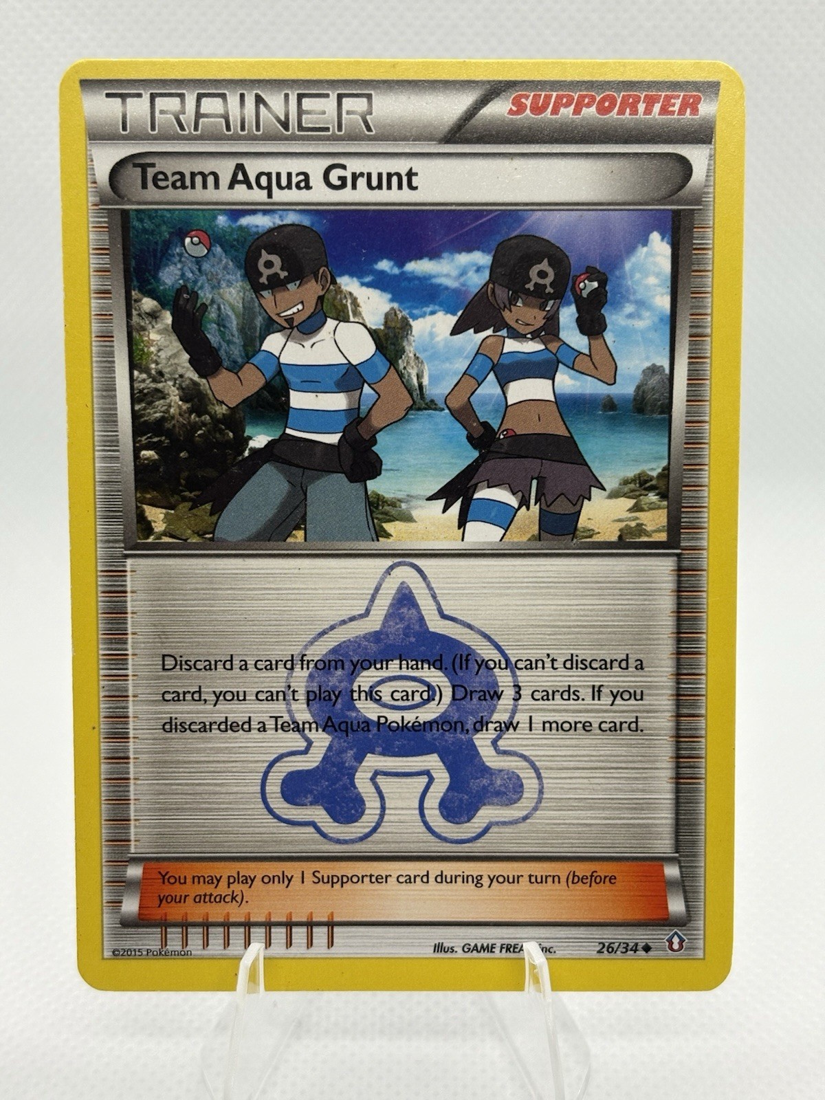 Pokemon Card Team Aqua Grunt Double Crisis Uncommon 26/34