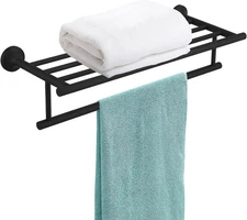 BWE 24 Inch Bathroom Towel Rack,Wall Mounted Racks for Matte Black 