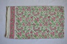 2 Yard Hand Block Floral Print Fabric 100 Cotton NO TARRIF CHARGES 100 ZK 234
