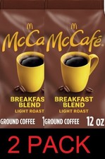 McCafe Breakfast Blend Light Roast Ground Coffee 12 oz Bag - 2 PACK