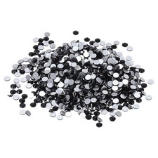 SS3/1440Pcs Glass Diamante Rhinestone, Man Made Gems, Black