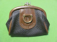Classic Design Leather Coin Purse Double Frame.