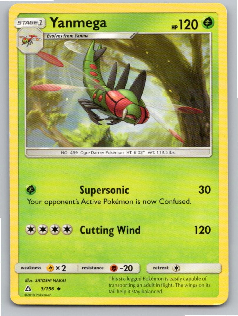 2018 POKEMON YANMEGA ULTRA PRISM 3/156 UC LP A85685 FREE S&H