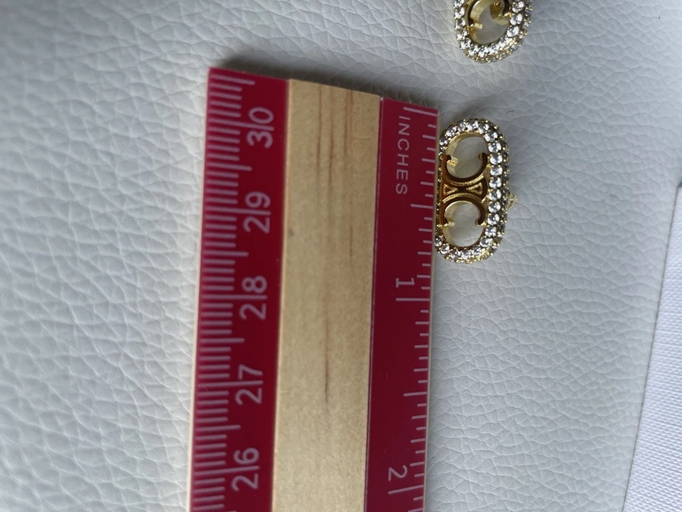 Celine Gold Logo Earrings Unisex All Season. The Squirrel Card Included - Image 4 of 4