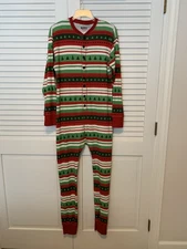 Lazy One Tailgate Unisex Adult Flapjack Christmas Pajamas Size Large RN#108563