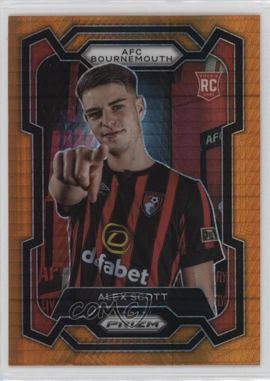 2023-24 Panini Prizm Premier League Orange Hyper Alex Scott #238 Rookie RC 0z8w