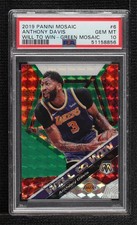 2019 Panini Mosaic Will to Win Green Prizm Anthony Davis #6 PSA 10 GEM MT 17hw