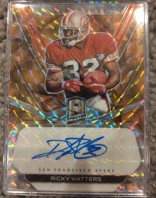 2020 Panini Spectra - Signatures Ricky Watters #S-RW Psychedelic Prizm /10