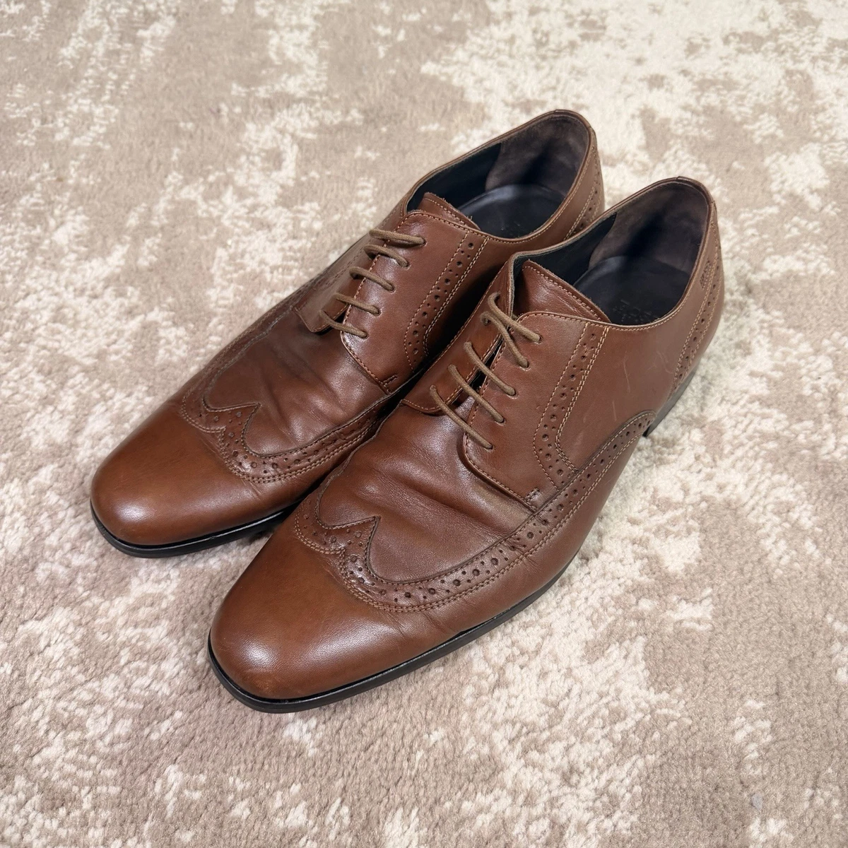 HUGO BOSS Brown Wingtip Dress Shoes for Men for sale | eBay display picture 1