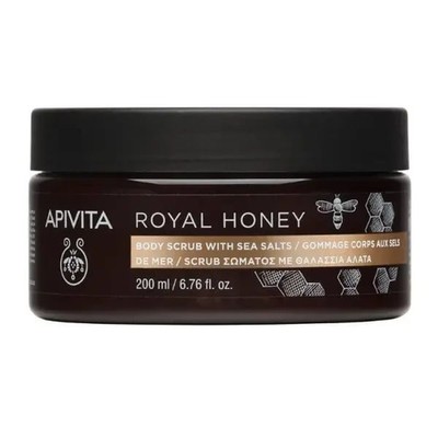 Apivita Royal Honey Body Scrub with Sea Salts, Cocoa Butter 200ml, 97% Natural