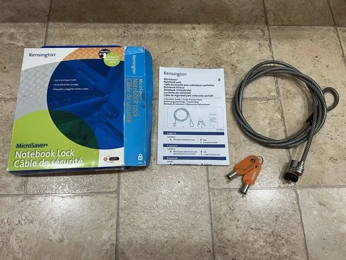 Kensington 64025F MicroSaver Twin Notebook Lock Steel 6ft Cable - CIB