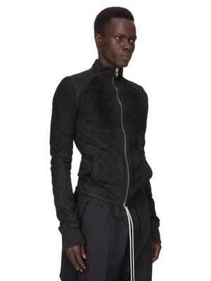 Rick Owens Intarsia high neck Lamb Leather Jacket. Blistered 46 | eBay