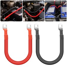 2PCS 2AWG Battery Cable with 3/8" Tinned Copper Lugs Pure Copper RV Marine Solar