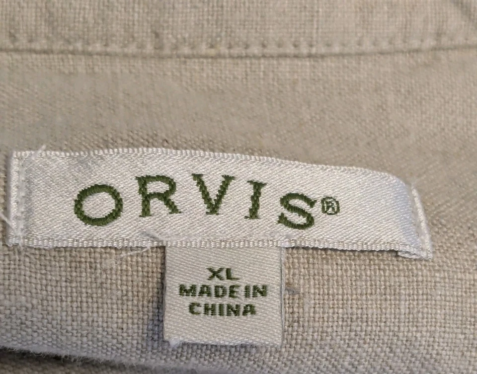 Orvis, Chaqueta de lino para mujer, beige, talla XL Foto 3 de 3
