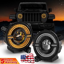 True LED 9inch Halo Headlights for Jeep 2018-26 Wrangler JL Gladiator w/DRL Turn