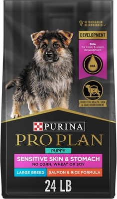Purina Pro Plan Sensitive Skin and Stomach Large Breed Puppy Food - 24 lb