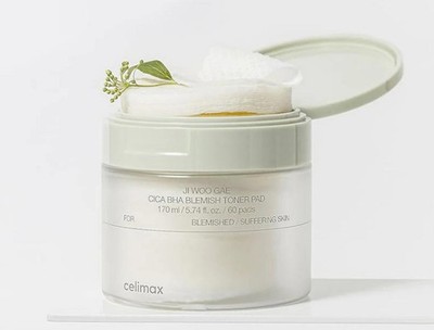 Celimax JIWOOGAE Cica BHA Blemish Toner Pad 60 pads #mode