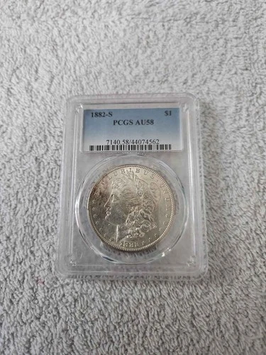 1882-S $1 Morgan Silver Dollar PCGS AU58 SF US Coin