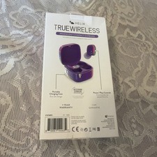 NEW Helix True Wireless Headphones Portable Charging Case Iridescent Purple