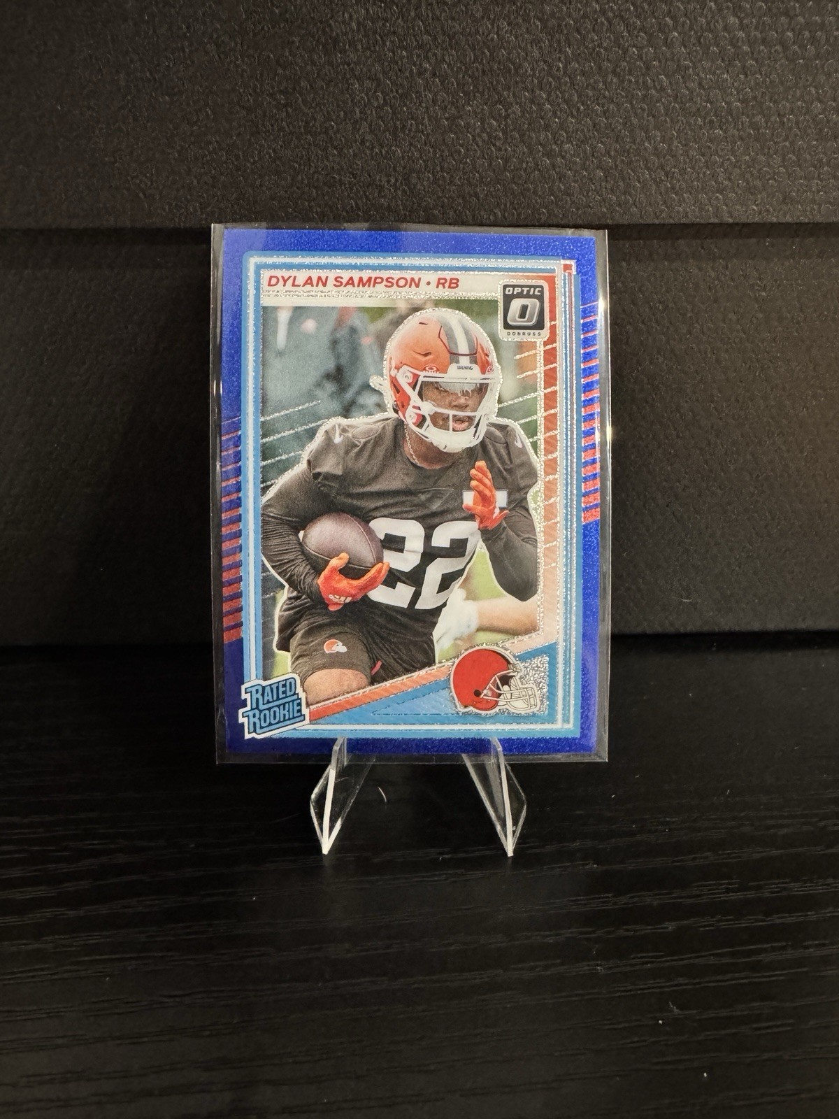 2025 Panini Optic Dylan Sampson Rated Rookie Hyper Blue Prism #238